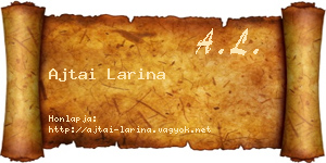 Ajtai Larina névjegykártya